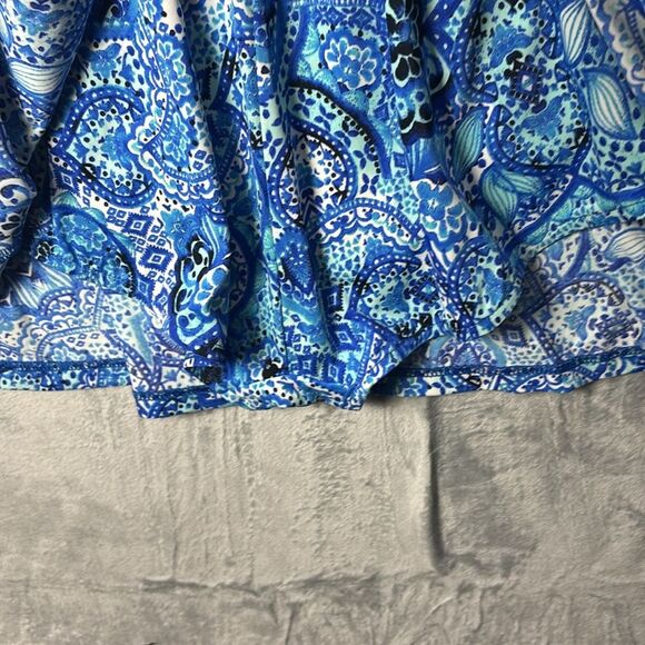 Rose Marie Reid Blue Paisley Swim Dress Size 24W - Picture 8 of 11